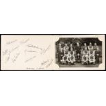 An autographed photographic presentation of the Aston Villa Football League (North) War Cup winning