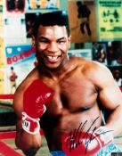 A Mike Tyson signed colour photograph,
an impressive 16 by 20in.