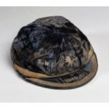 A blue Scotland international cap awarded to Frank Brennan in season 1946-47,