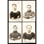 Four signed real photo postcards of Cardiff City footballers circa 1924/25
signed in ink,