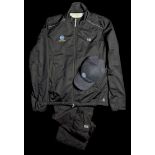 Murray Walker's Network Ten Motorsport zip-jacket and black combat trousers by Hugo Boss,