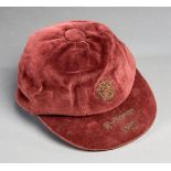 A rose England amateur international football cap v Norway in  1953,
inscribed E v NORWAY,