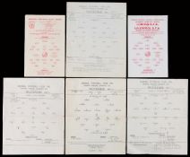 A collection of 25 Arsenal single sheet programmes,