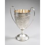 The trophy awarded to Harold Mahony for winning the Gentlemen's All Comers Final at the Wimbledon