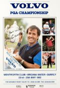 A 1992 Volvo PGA Championship poster signed by Seve Ballesteros,