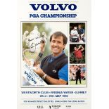 A 1992 Volvo PGA Championship poster signed by Seve Ballesteros,