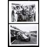 Fourteen archive motor racing photographic prints,
the subjects including the 1938 Donington,