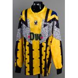 Fabien Cool: a yellow Auxerre goalkeeping jersey from the 1994-95 European Cup Winners' Cup