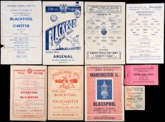 A collection of Blackpool FC programmes,
including two 'pirates' for the 1948 F.A.