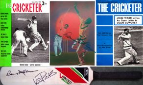 A miniature cricket bat double-signed by Gary Sobers & Viv Richards,