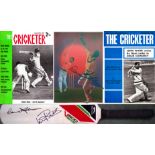 A miniature cricket bat double-signed by Gary Sobers & Viv Richards,