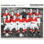 An autographed Manchester Evening News souvenir picture of the Manchester United Busby Babes team