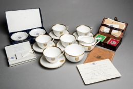 Football Association 1863-1963 Centenary Year memorabilia,
i) a Royal Worcester china tea set,