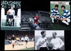 A collection of 125 signed modern photographs of footballers from English League Football in the