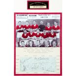 An autographed Manchester United Busby Babes display,
mounted with title plaque,