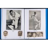 A collection of cricketers' autographs,
contained in three folders, one for Test Cricketers,