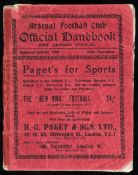 An Arsenal FC handbook season 1922-23,
sold together with an Arsenal FC handbook for season 1921-22,