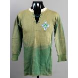 Johnny Geary: a green Irish Football League representative jersey season 1929-30,
long-sleeved,