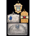Four medals presented to the Uruguayan 1950 World Cup winning player Schubert Gambetta.