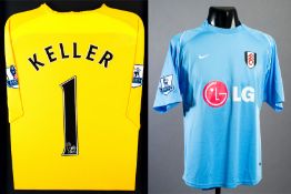 Danny Murphy & Kasey Keller: two Fulham jerseys,
the Murphy a light blue Fulham No.