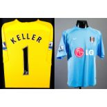 Danny Murphy & Kasey Keller: two Fulham jerseys,
the Murphy a light blue Fulham No.