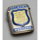 A Colman's Mustard vesta case commemorating Bradford City's 1911 F.A.