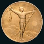 A gold winner's prize medal from the 1st Winter Olympic Games at Chamonix in 1924,
in silver-gilt,
