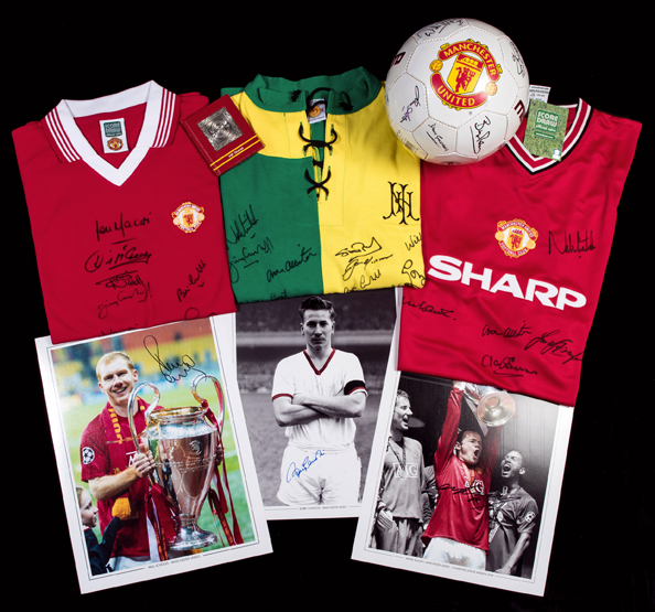 Manchester United autographed memorabilia,