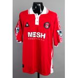 One of John Barnes's final career match jerseys: a red Charlton Athletic No.