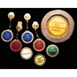 A fine collection of eight official 1930 World Cup badges,