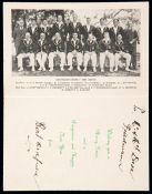 Australian Cricket Team South African Tour, 1935-36 official Christmas card sent by Bert Oldfield,