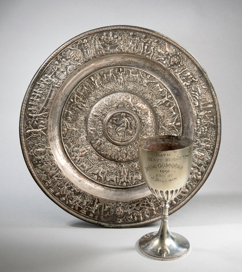 An Elkington silver-plate scale-copy of the Venus Rosewater Dish originally owned by the Victorian