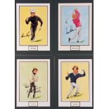 A group of 17 John Ireland caricature golfer prints from the late 1980s all signed by the subjects,