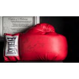 A boxing glove signed by nine World Heavyweight Champions,