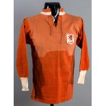 Ernie Curtis: a red Wales international jersey circa 1927-28,
by St Margaret's, long-sleeved,