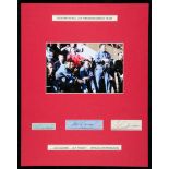 An autographed display of the England 1966 World Cup management & coaching team,