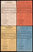 20 Aldershot wartime home programmes,
Crystal Palace 6.12.41 (split in two vertically) & 14.11.