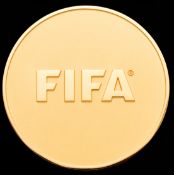 A FIFA medal for the London 2012 Olympic Games football tournament,
in gilt-metal,