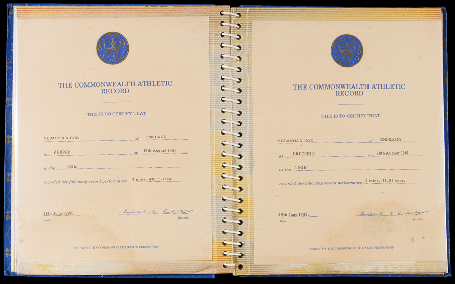 An album compiled and kept by Sebastian Coe's father and coach Peter Coe during the 1981 athletics