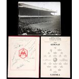 A signed brochure for the Opening of the West Stand at Highbury 10th December 1932,