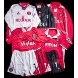 A group of five Shaun Newton Charlton Athletic jerseys,
i) a short-sleeved red no.