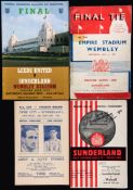 Sunderland football programmes,
including a 1937 F.A.