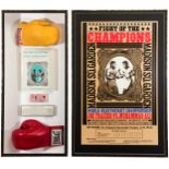 A Muhammad Ali v Joe Frazier autographed boxing presentation,