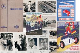 1938 German Grand Prix rare Mercedes-Benz English press pack,