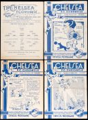 92 Chelsea home programmes seasons 1936-37 to 1938-39,
i) 1936-37, 19 first-team, 2 practice,