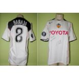 Ruben Baraja: a signed white Valencia No.