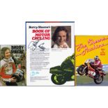 Three Barry Sheene signed biographies,
comprising The Story So Far, Star Book paperback 1977,