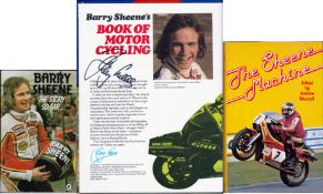 Three Barry Sheene signed biographies,
comprising The Story So Far, Star Book paperback 1977,