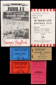 A collection of Sunderland AFC season ticket booklets,
1962-63, 65-66, 73-74 (x 2), 74-75 (x 2),
