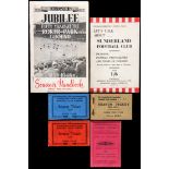 A collection of Sunderland AFC season ticket booklets,
1962-63, 65-66, 73-74 (x 2), 74-75 (x 2),